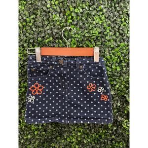 Crewcuts, Floral Jean Skirt, Size 4